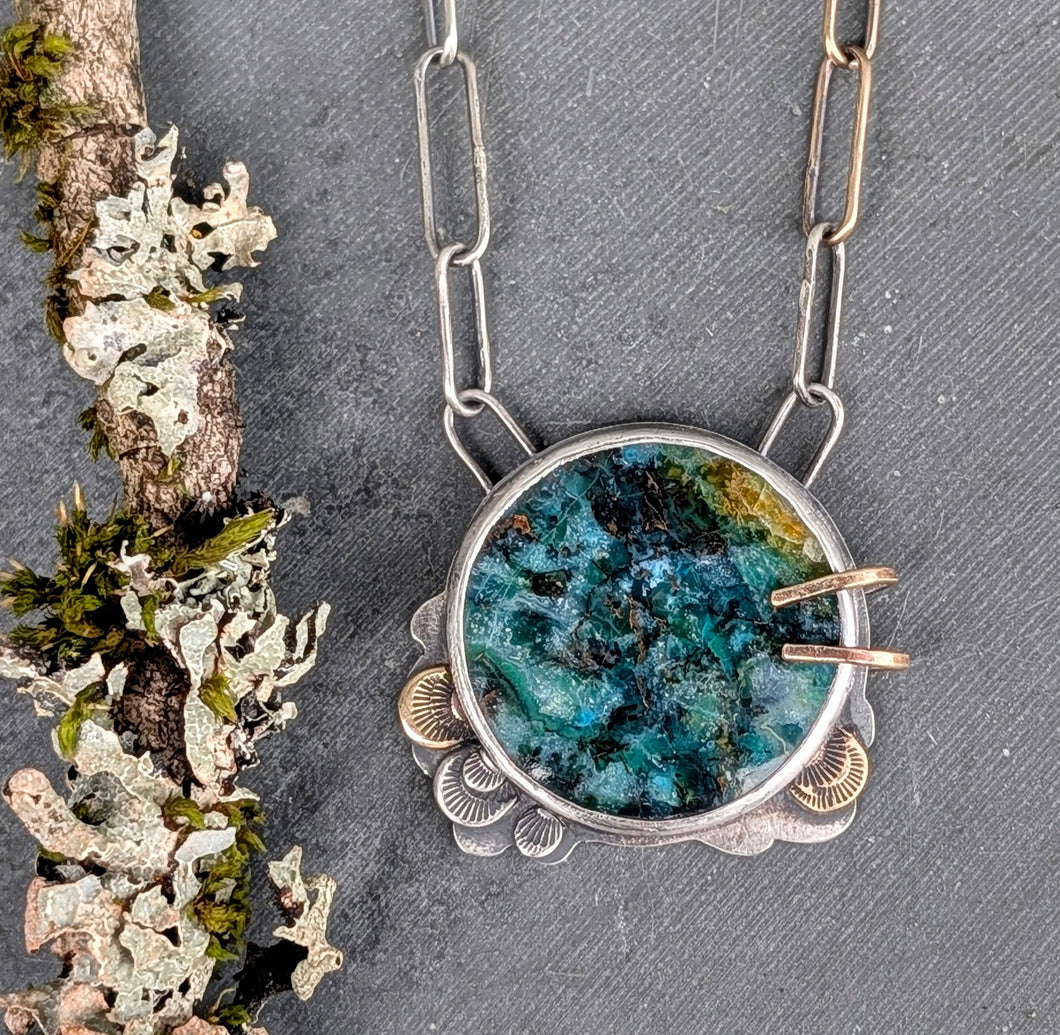 Opalized Wood Coastline Necklace – Agate & Elm by Amy Wyckoff