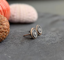 Load image into Gallery viewer, Mushroom Spore Print Earrings - made to order
