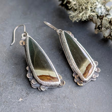 Load image into Gallery viewer, Horizon Earrings - Polychrome Jasper Asymmetricals
