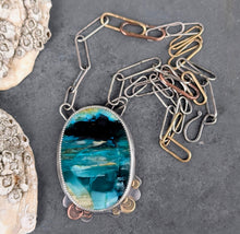 Load image into Gallery viewer, Opalized Wood Statement Necklace

