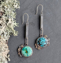 Load image into Gallery viewer, Turquoise Forest Floor Earrings
