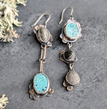 Load image into Gallery viewer, Beach Stone and Turquoise Asymmetricals
