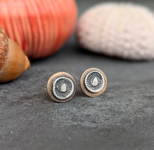 Load image into Gallery viewer, Mushroom Spore Print Earrings - made to order
