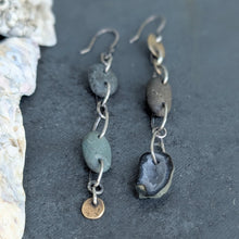 Load image into Gallery viewer, Beachcombing Geode Earrings
