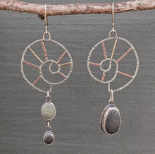 Load image into Gallery viewer, Beach Stone Nautilus Earrings
