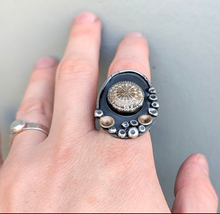 Load image into Gallery viewer, Coastline Fossil Coral Ring - size 8.75
