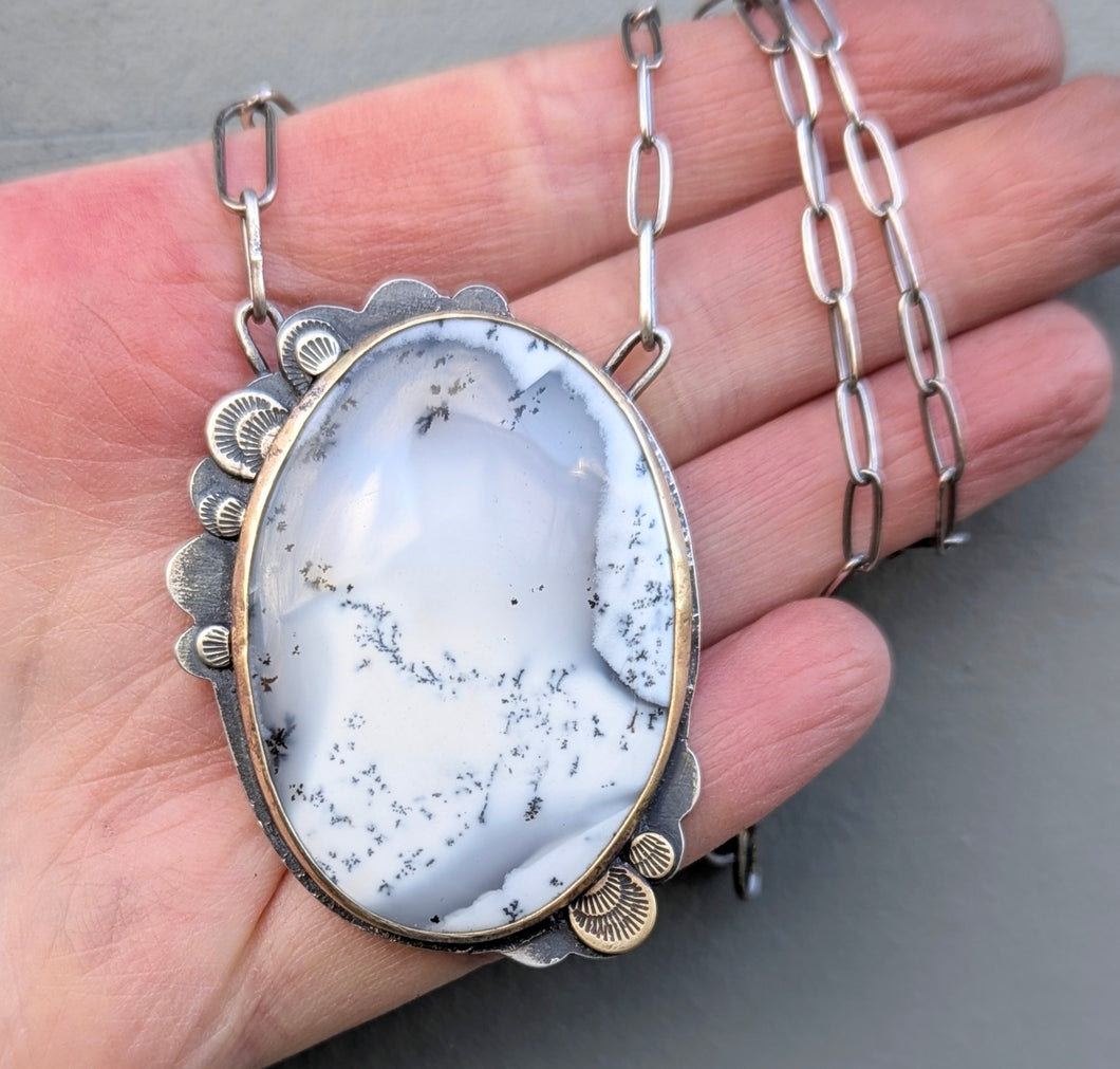 Dendritic Agate Statement Necklace