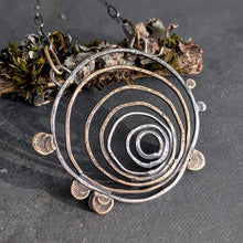 Load image into Gallery viewer, Mixed Metal Tree Ring Necklace
