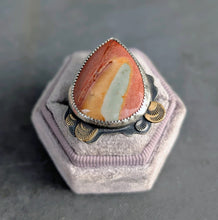 Load image into Gallery viewer, Polychrome Jasper Statement Ring - size 8.25
