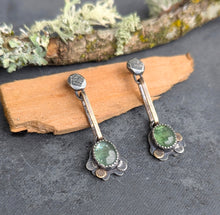 Load image into Gallery viewer, Kyanite Forest Floor Earrings
