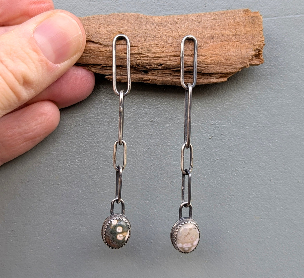 Ocean Jasper Link Earrings