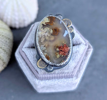 Load image into Gallery viewer, Garden Agate Statement Ring - size 8.5
