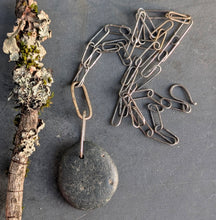 Load image into Gallery viewer, Coastline Necklace with Handmade Chain
