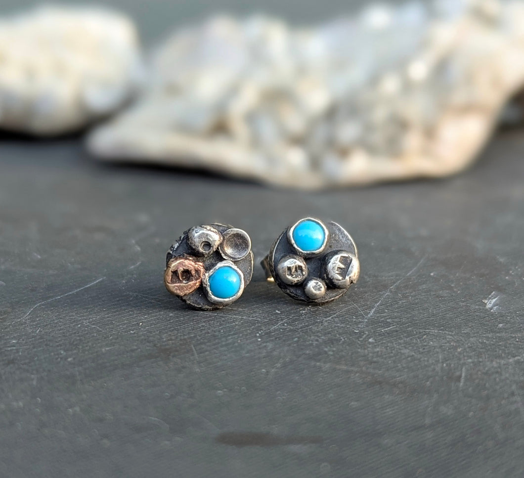 Turquoise Barnacle Earrings