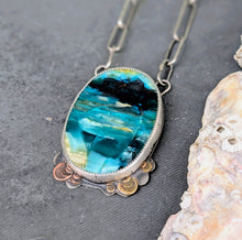 Load image into Gallery viewer, Opalized Wood Statement Necklace
