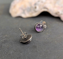 Load image into Gallery viewer, Amethyst Forest Floor Earrings
