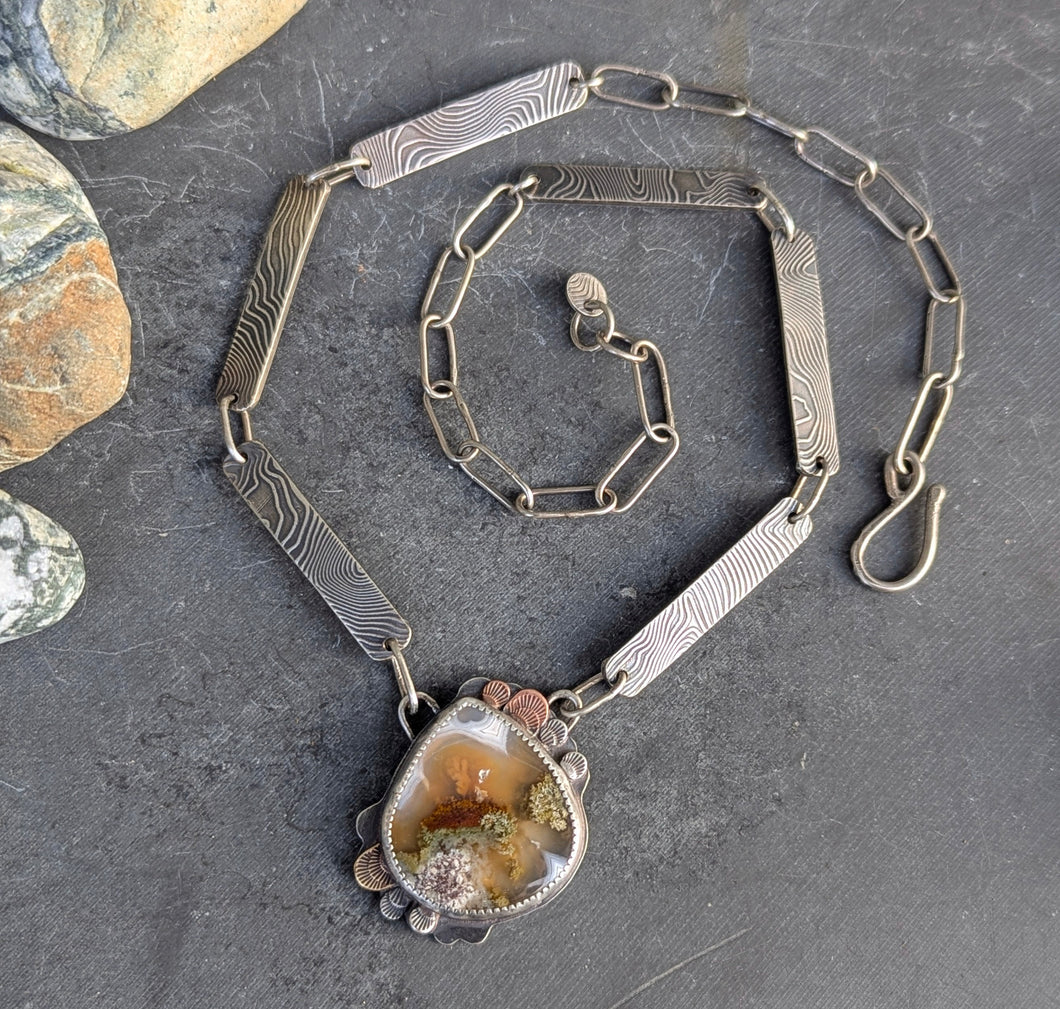 Moss Agate Forest Necklace