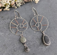 Load image into Gallery viewer, Beach Stone Nautilus Earrings
