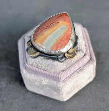 Load image into Gallery viewer, Polychrome Jasper Statement Ring - size 8.25
