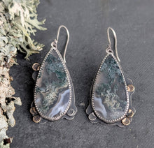 Load image into Gallery viewer, Moss Agate Forest Earrings
