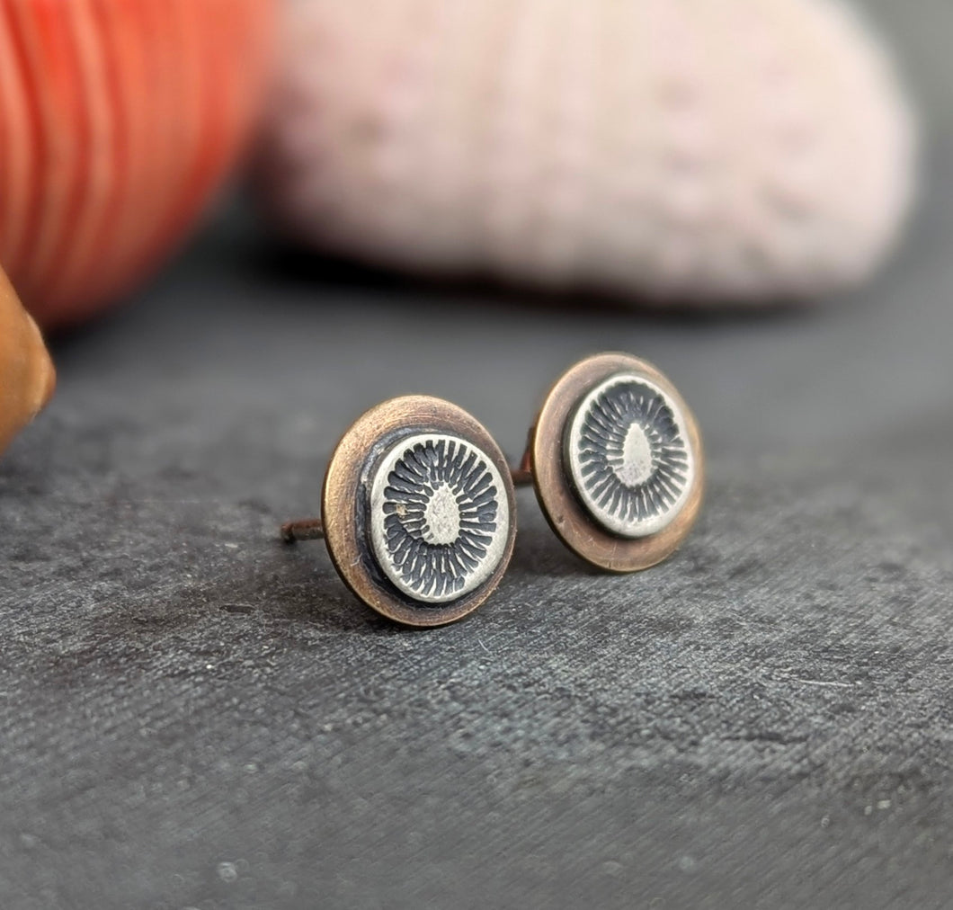 Mushroom Spore Print Earrings - made to order