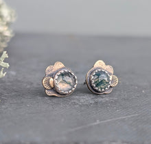 Load image into Gallery viewer, Moss Agate Forest Floor Earrings
