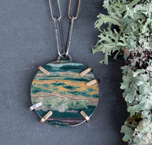 Load image into Gallery viewer, Scenic Jasper Slice Necklace
