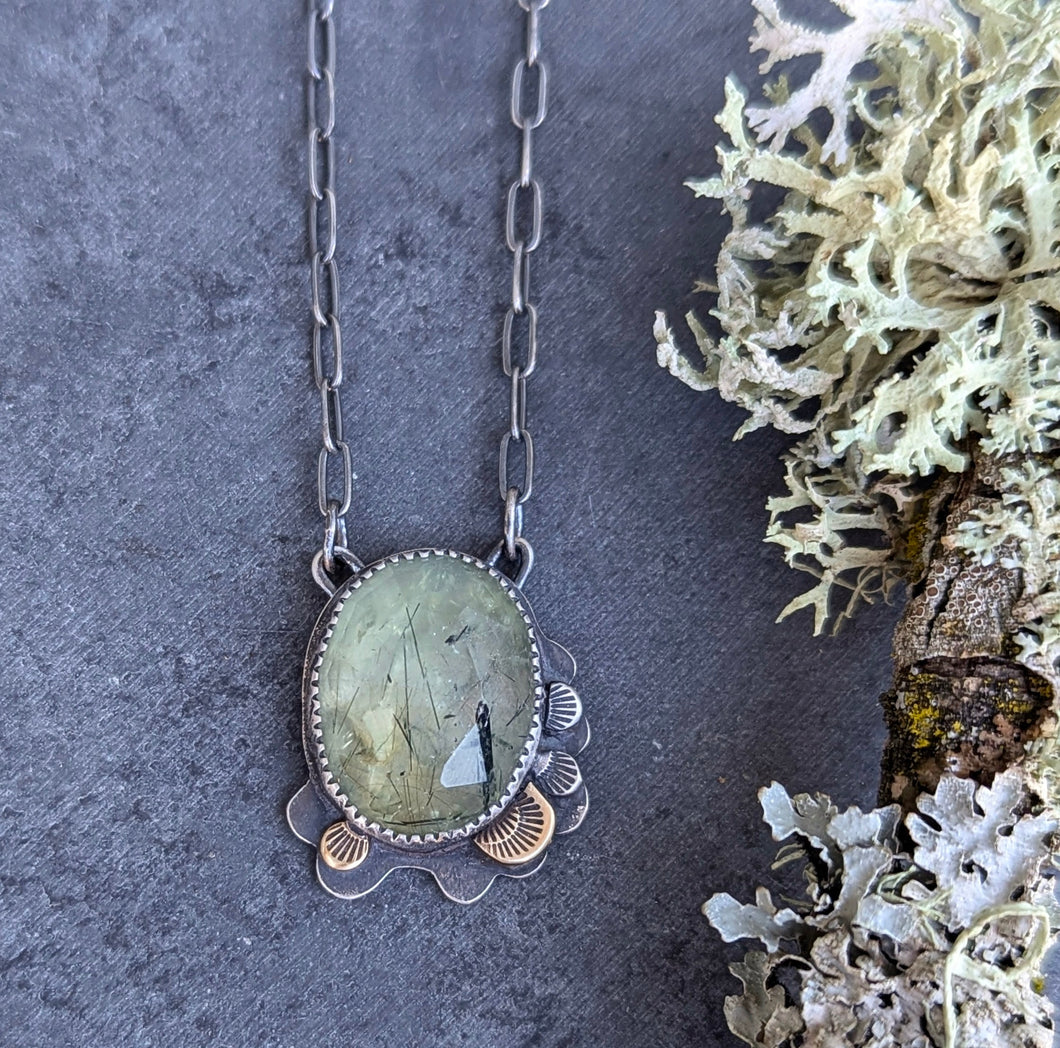 Prehnite Forest Floor Necklace