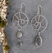 Load image into Gallery viewer, Beach Stone Nautilus Earrings
