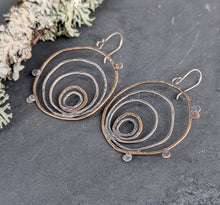 Load image into Gallery viewer, Tree Ring Hoop Earrings
