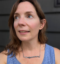 Load image into Gallery viewer, Aquamarine and Mixed Metal Barnacle Collar Necklace
