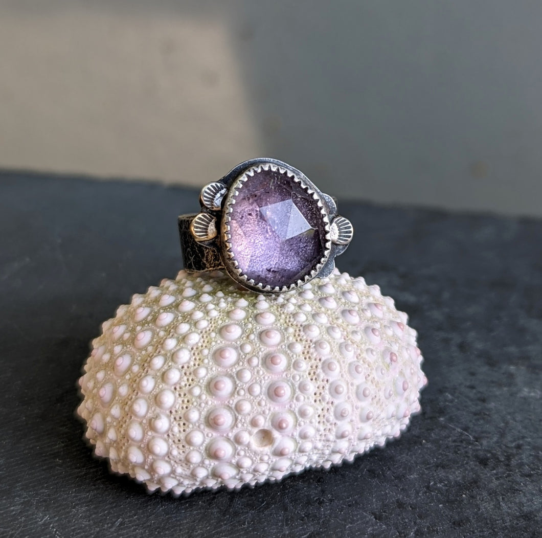 Amethyst Forest Floor Ring - size 7