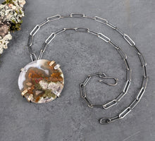 Load image into Gallery viewer, Moss Agate Slice Necklace
