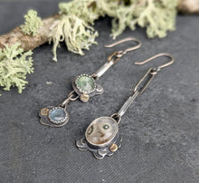 Load image into Gallery viewer, Earth &amp; Sky Asymmetrical Earrings
