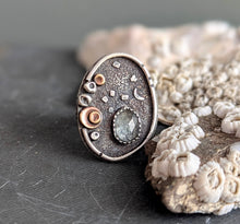 Load image into Gallery viewer, Aquamarine Coastline Ring - size 7.75
