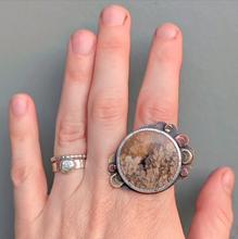 Load image into Gallery viewer, Agate Forest Floor Ring - size 8
