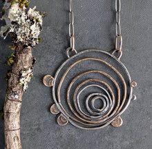 Load image into Gallery viewer, Mixed Metal Tree Ring Necklace
