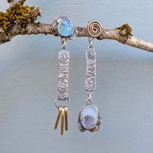 Load image into Gallery viewer, Dendritic Agate Asymmetricals with Fringe
