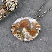 Load image into Gallery viewer, Moss Agate Slice Necklace
