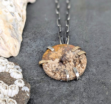 Load image into Gallery viewer, Flower Agate Slice Necklace
