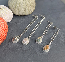 Load image into Gallery viewer, Ocean Jasper Link Earrings
