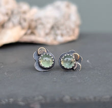 Load image into Gallery viewer, Green Kyanite Forest Floor Earrings
