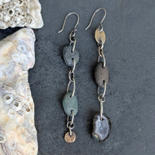 Load image into Gallery viewer, Beachcombing Geode Earrings
