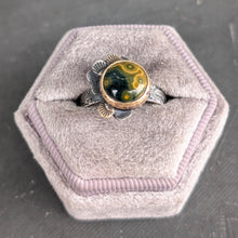 Load image into Gallery viewer, Ocean Jasper Forest Floor Ring  - size 9.25
