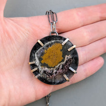 Load image into Gallery viewer, Jasper Slice Cosmos Necklace
