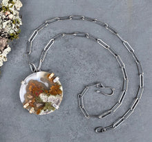 Load image into Gallery viewer, Moss Agate Slice Necklace
