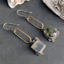 Load image into Gallery viewer, Dendritic Agate and Prehnite Asymmetricals
