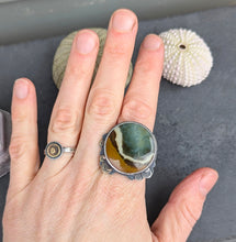 Load image into Gallery viewer, Polychrome Jasper Statement Ring - size 8
