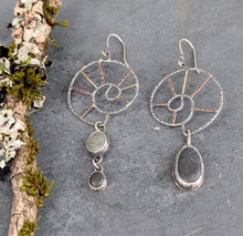 Load image into Gallery viewer, Beach Stone Nautilus Earrings
