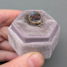 Load image into Gallery viewer, Reserved for S - Moss Agate and Mixed Metal Lace Ring - size 5
